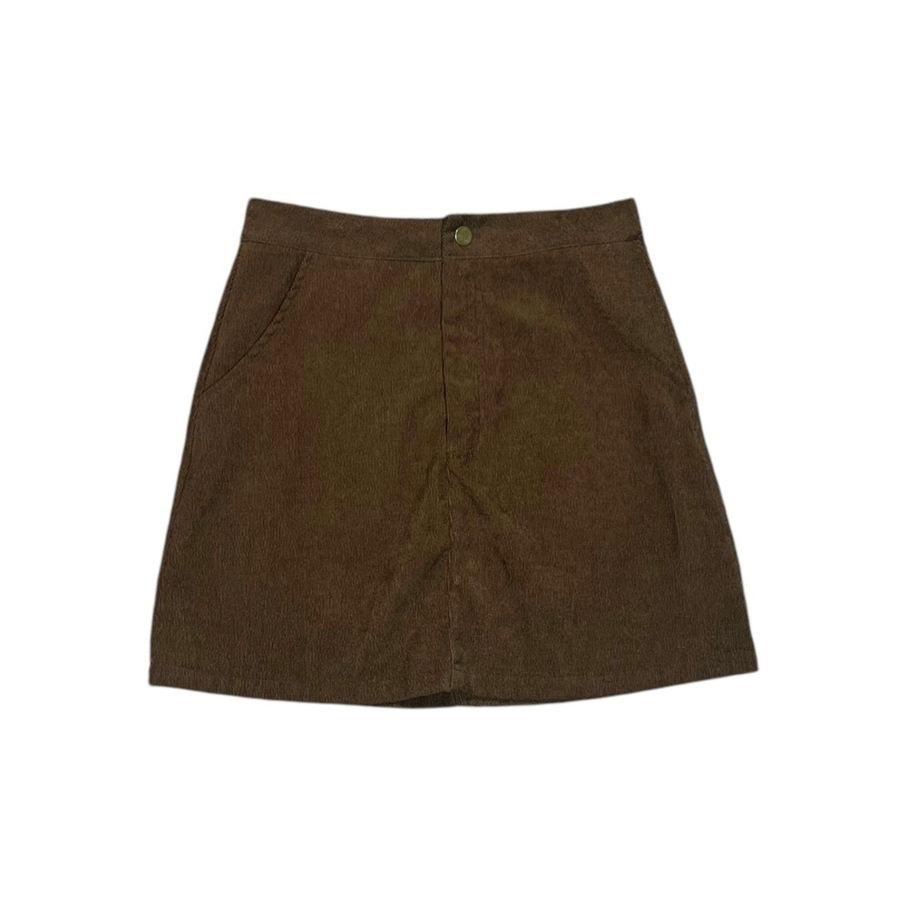 Romwe Women's Brown Skirt Size Small Mini Skirt Soft Casual